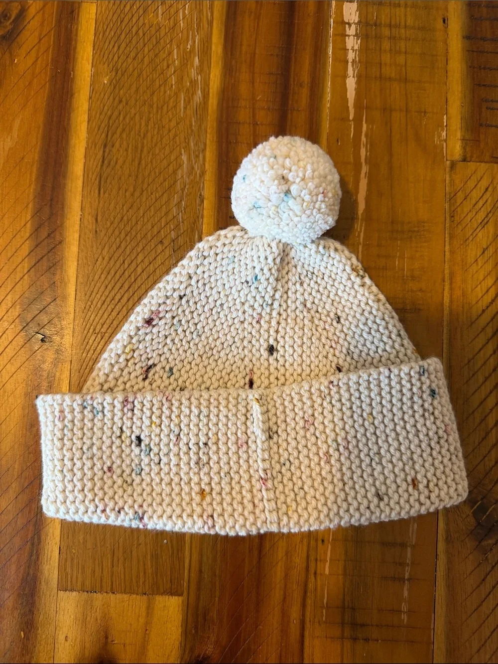 NWT Misha & Puff Cream Speckled Knit Baby Hat and Booties Set **price is firm**